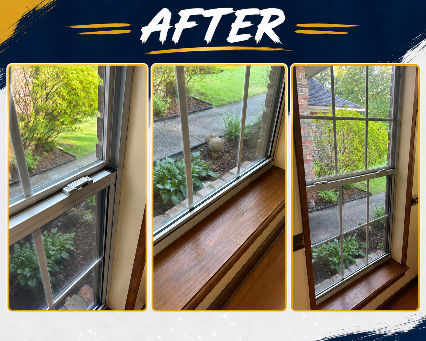 After interior window cleaning by Jackson's Premium Exteriors
