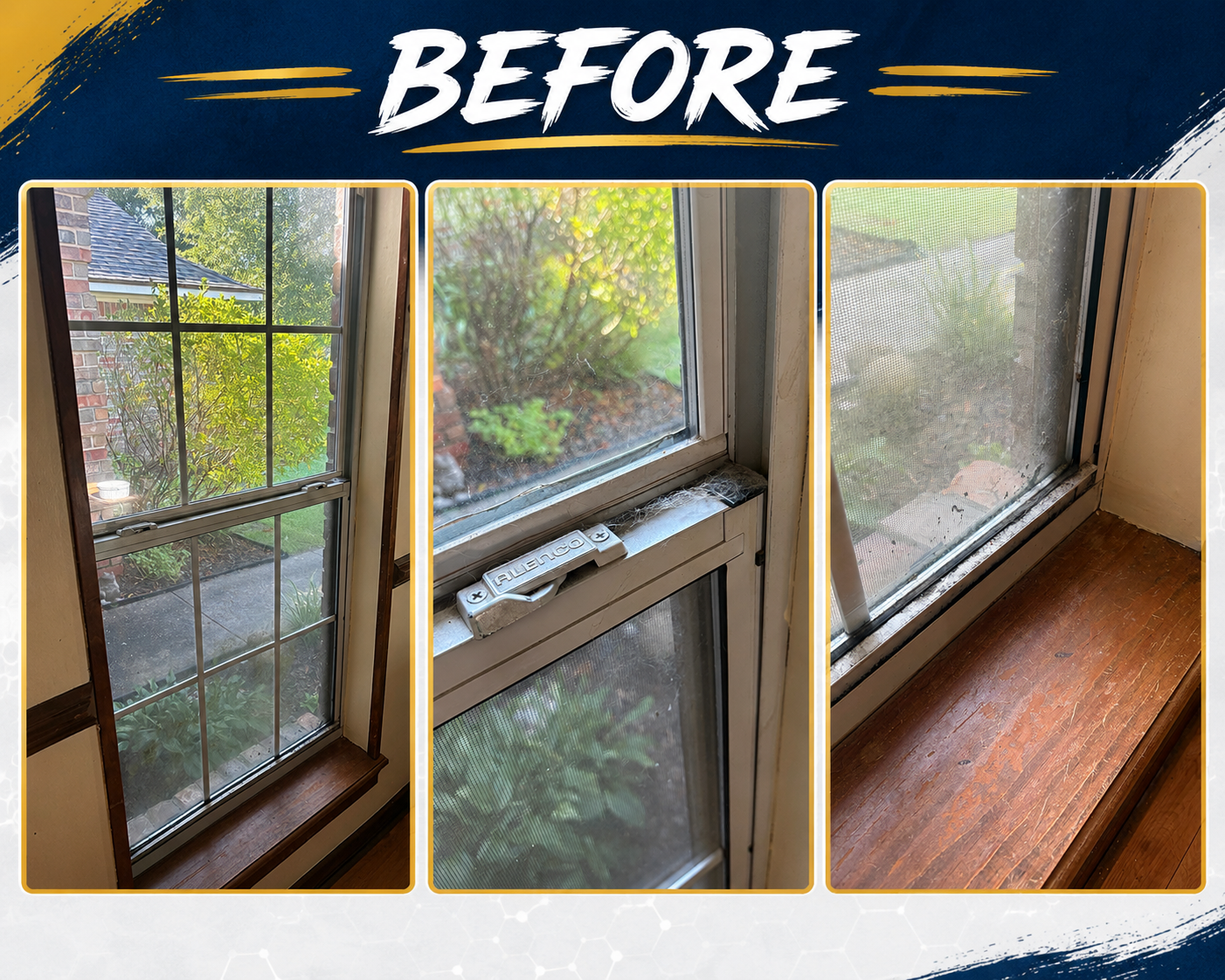 Before interior window cleaning by Jackson's Premium Exteriors